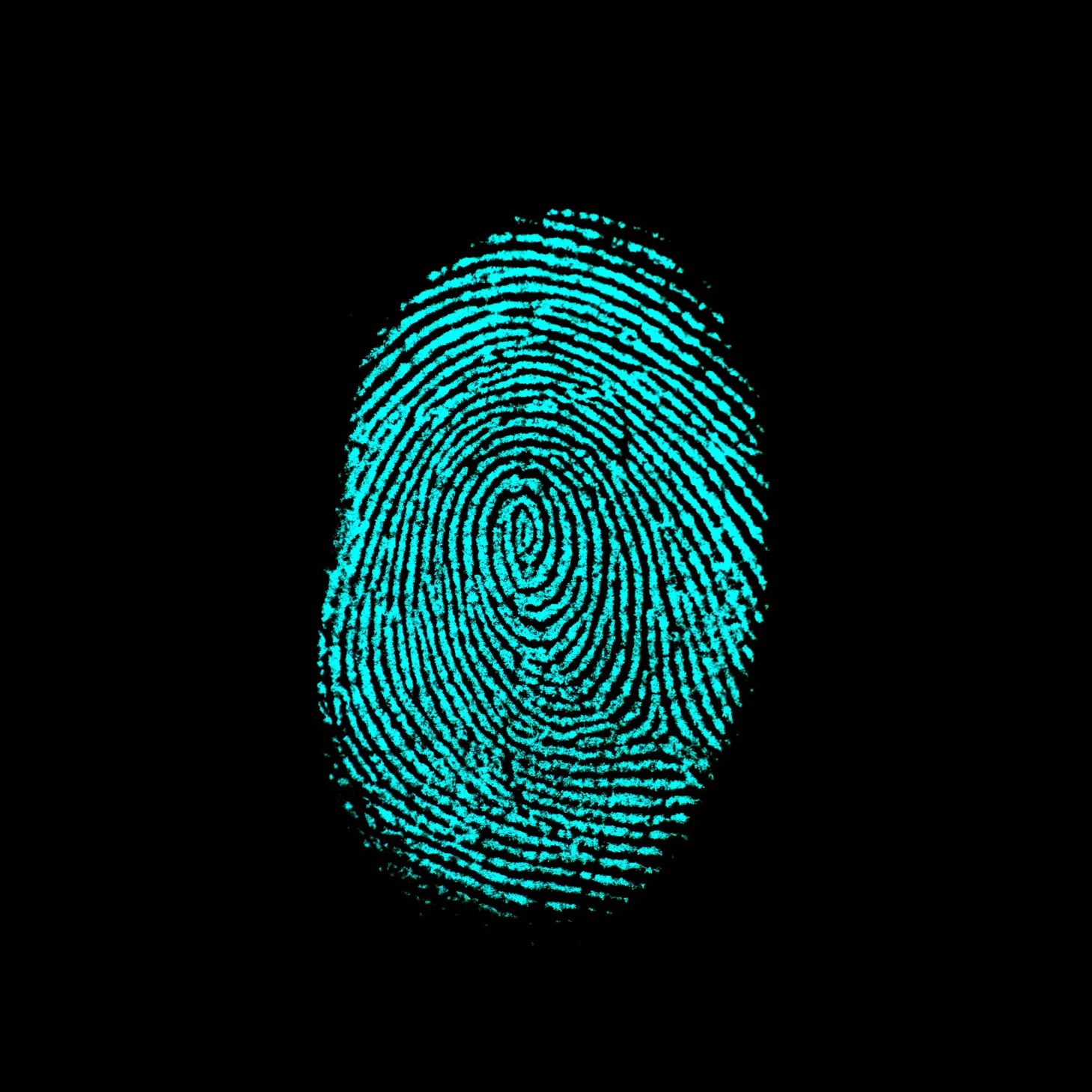 a blue fingerprint